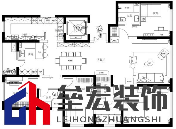 陶然湖景-現(xiàn)代簡(jiǎn)約-125㎡